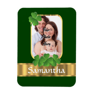 Personalised shamrock magnet