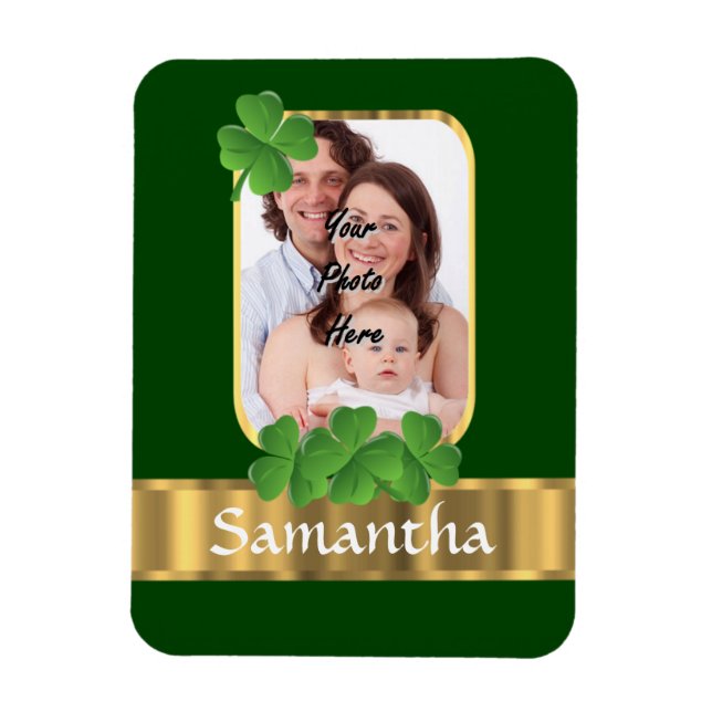 Personalised shamrock magnet (Vertical)
