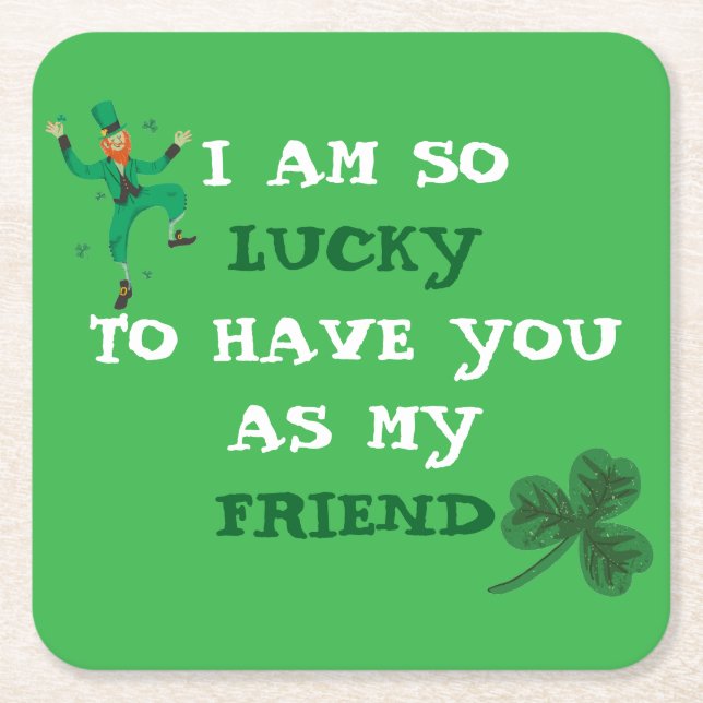 Personalised Shamrock St. Patrick's Day Coasters (Front)