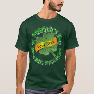 Personalised shamrock St Patrick's day T-Shirt