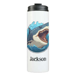 Personalised Shark Thermal Tumbler – Ocean