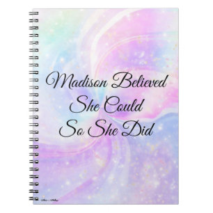 Personalised She Believed She Could So She Did Notebook