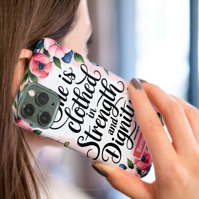 Personalised She Is Clothed in Strength Christian  Case-Mate iPhone Case (Creator Uploaded)