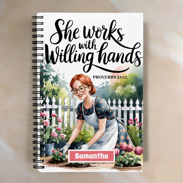 Personalised She Works with Willing Hands Journal (Creator Uploaded)