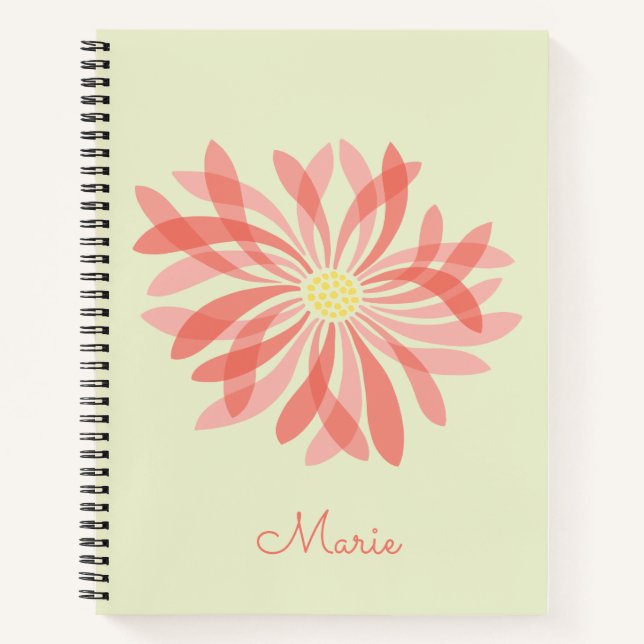 Personalised Sheer Wildflower Notebook (Front)