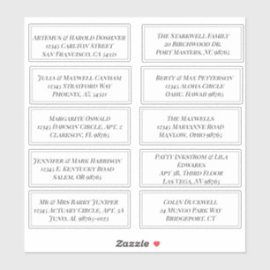 Personalised Sheet of 10 Address Labels