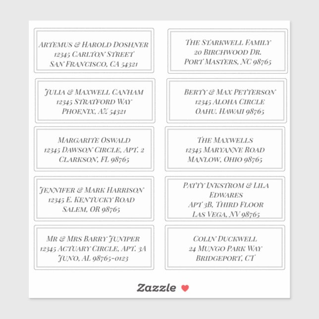 Personalised Sheet of 10 Address Labels (Sheet)