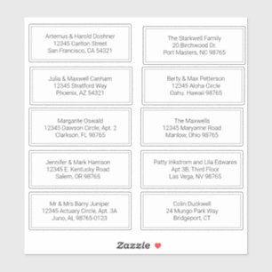 Personalised Sheet of 10 Address Labels