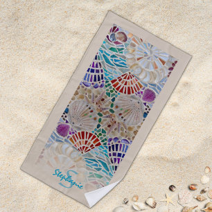 Personalised Shell Beach Towel
