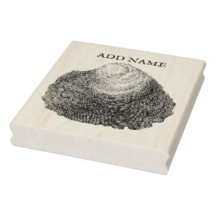 Personalised Shell Maple Wood Stamp