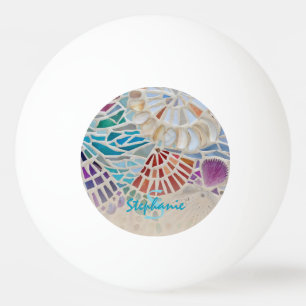 Personalised Shell Mosaic  Ping Pong Ball