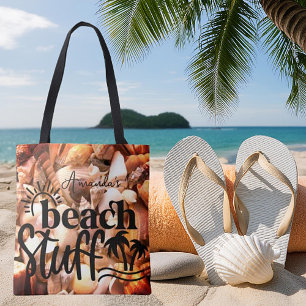 Personalised shells  "Beach stuff"  Tote Bag