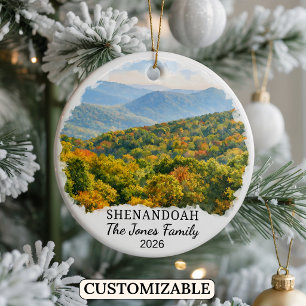 Personalised Shenandoah National Park, Virginia Ceramic Ornament