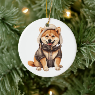 Personalised Shiba Inu Dog Ceramic Ornament