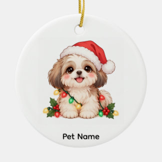 Personalised Shih Tzu Christmas Ornament