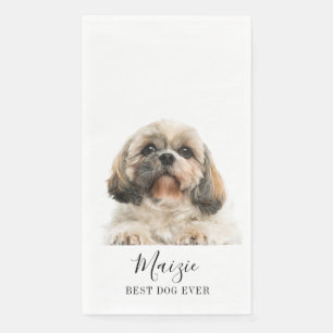 Personalised Shih Tzu Dog Pet Photo Personalised Napkin