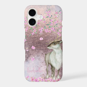 Personalised Shiny Deer Cherry Blossom Spring