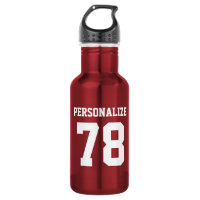 Personalised shiny metallic sports water bottle