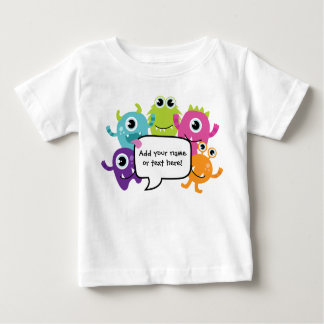 Personalised Shirt/Romper - Little Monster Design Baby T-Shirt