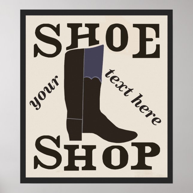 Personalised Shoe Shop Poster (Front)