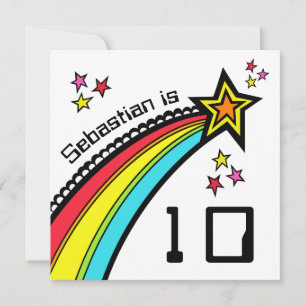 Personalised Shooting Star Birthday Invitation