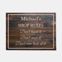 Personalised Shop Rules Door Mat