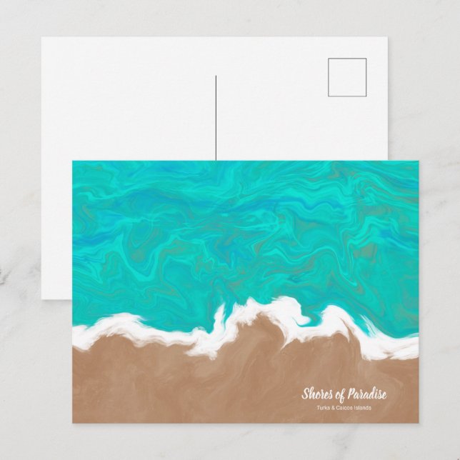 Personalised Shores of Paradise Beach Town Postcard (Front/Back)
