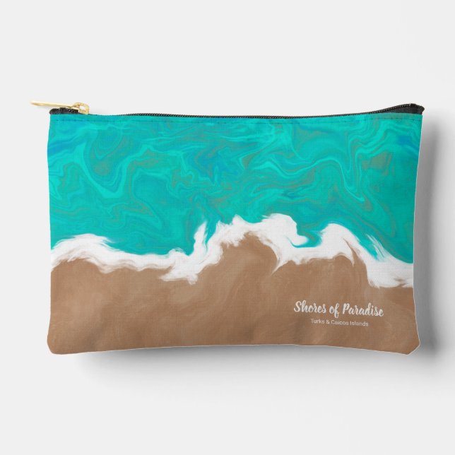 Personalised Shores of Paradise Small Accessory Pouch (Front)