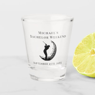 Personalised Shot Glass   Bachelor Golf Weekend