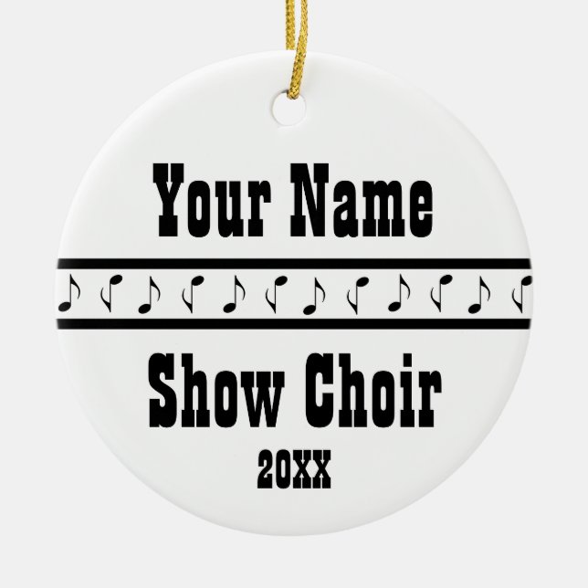 Personalised Show Choir Music Ornament Keepsake (Front)
