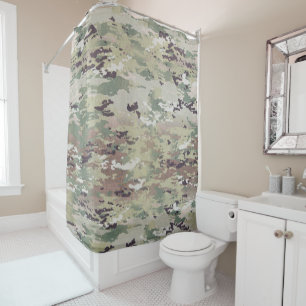 Personalised Shower Curtain Army OCP Camo Uniform