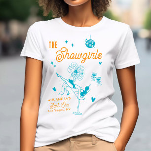 Personalised Showgirl Bridal Party Bachelorette  T-Shirt