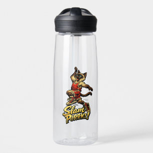 Personalised Siamese Basketball Cat Water Bottle