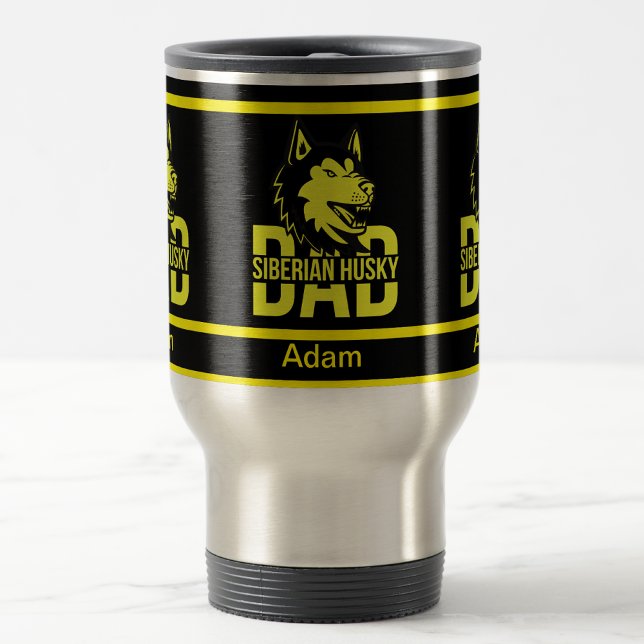 Personalised Siberian Husky Dad, Dog Dad Travel Mug (Creator Uploaded)