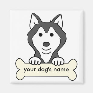 Personalised Siberian Husky Magnet