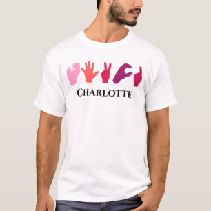 Personalised Sign Language Shirt, Custom Name Sign T-Shirt