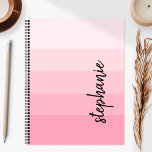 Personalised Signature Colour Block Pink 2024 Planner<br><div class="desc">This trendy modern design features five colour block stripes in gradient tints from light to medium pink. Personalise it with your name in vertical black signature handwriting script.</div>