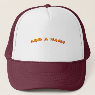 Personalised Signature Name Mesh Tailored Maroon  Trucker Hat