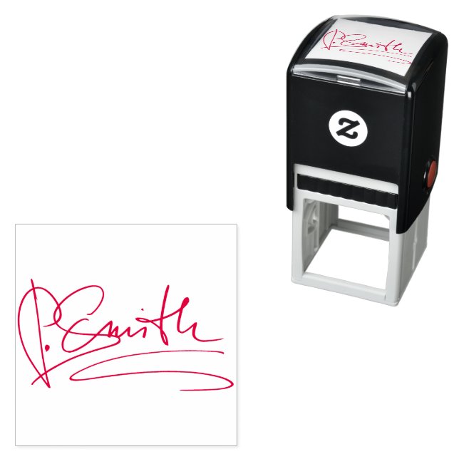 Personalised Signature Red Self-inking Stamp (In Situ)