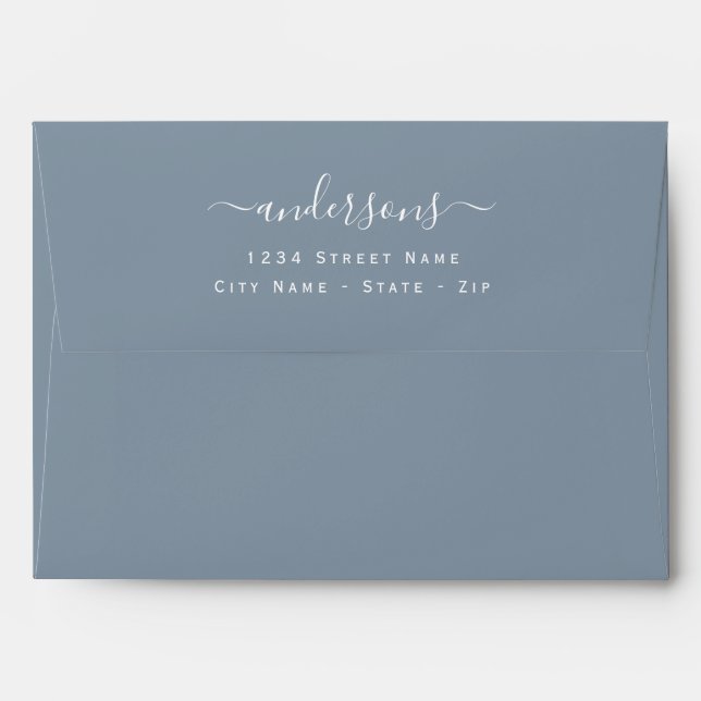 Personalised Signature Script Modern Envelope (Back (Top Flap))