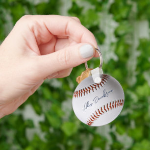 Personalised Signed Baseball Key Ring