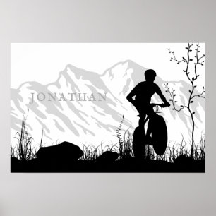 Personalised Silhouette Mountain Bike Poster