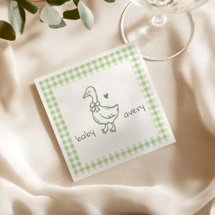Personalised Silly Goose Baby Shower Baby Shower Napkin