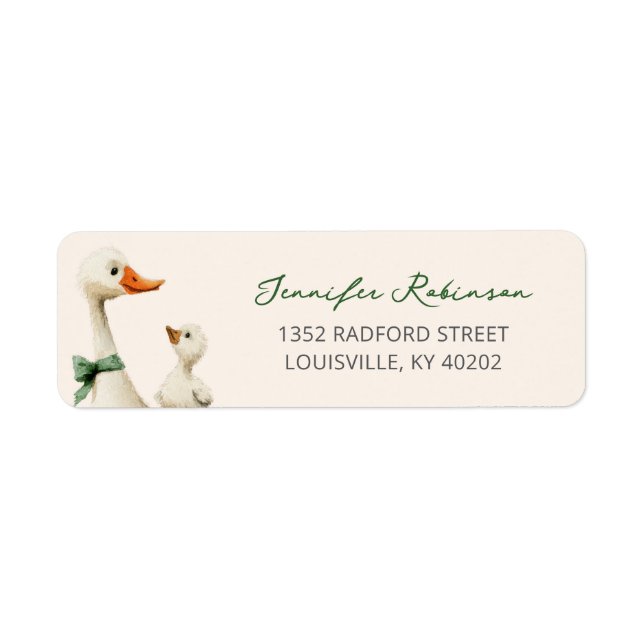 Personalised Silly Goose Return Address Labels (Front)