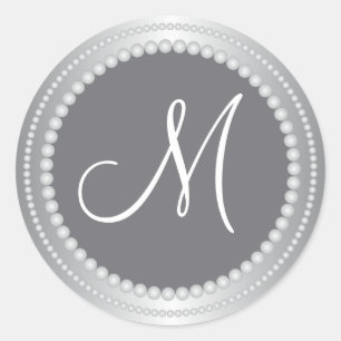 Personalised Silver Beads Wedding Monogram Seals
