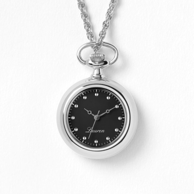 personalised silver bracelet watch (Front)