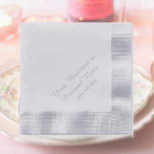 personalised  silver  colour napkins