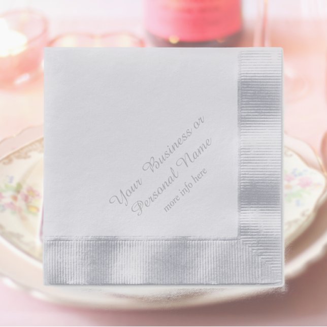 personalised  silver  colour napkins (Creator Uploaded)