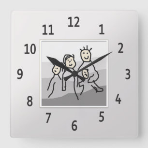 Personalised Silver Framed Photo Square Wall Clock