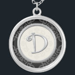 Personalised Silver Initial Pendant Necklace::D<br><div class="desc">Show your pride in your initials wearing a monogram letter pendant. The stylish silver monogram initial design of the Trendy Jewellery Pendants created exclusively will add a fashionable look to your attire. The initial silver pendant also makes a memorable gift for any special occasion for the important people of your...</div>